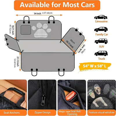 Universal Waterproof Dog Car Seat Cover & Hammock