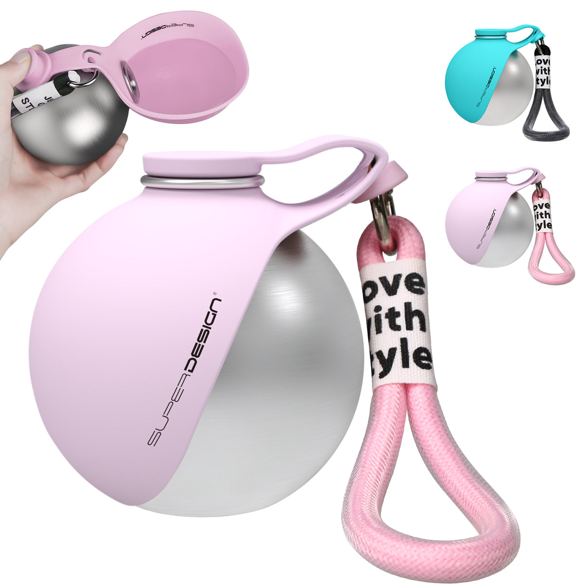 2-in-1 Portable Dog Water Bottle with Food Feeder