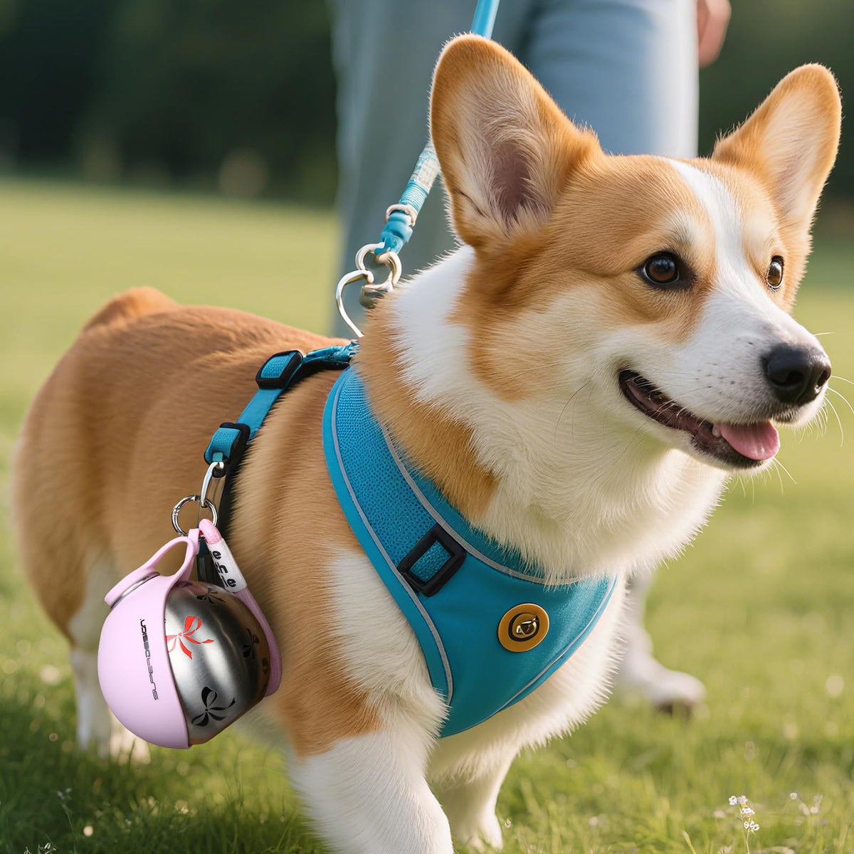 2-in-1 Portable Dog Water Bottle with Food Feeder