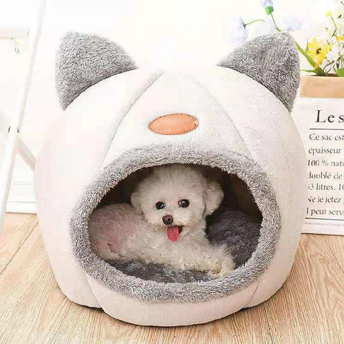 Anti-Anxiety Winter Igloo Cave Bed for Pets