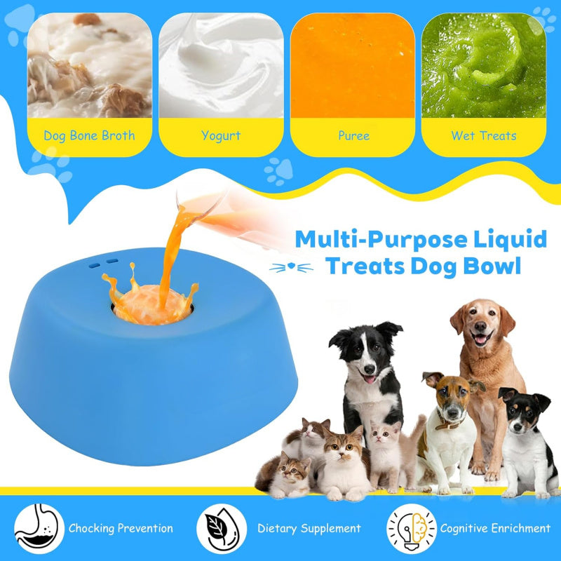 Slow Feeder Dog Bowl & Lick Mat Combo