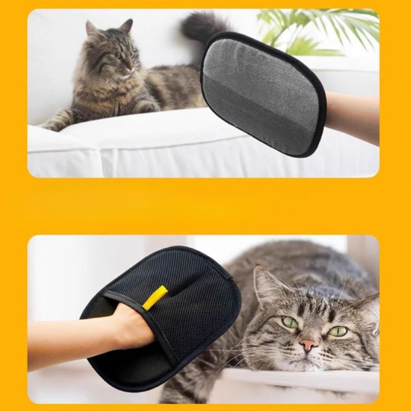 Gentle Deshedding & Massage Gloves for Cats & Dogs