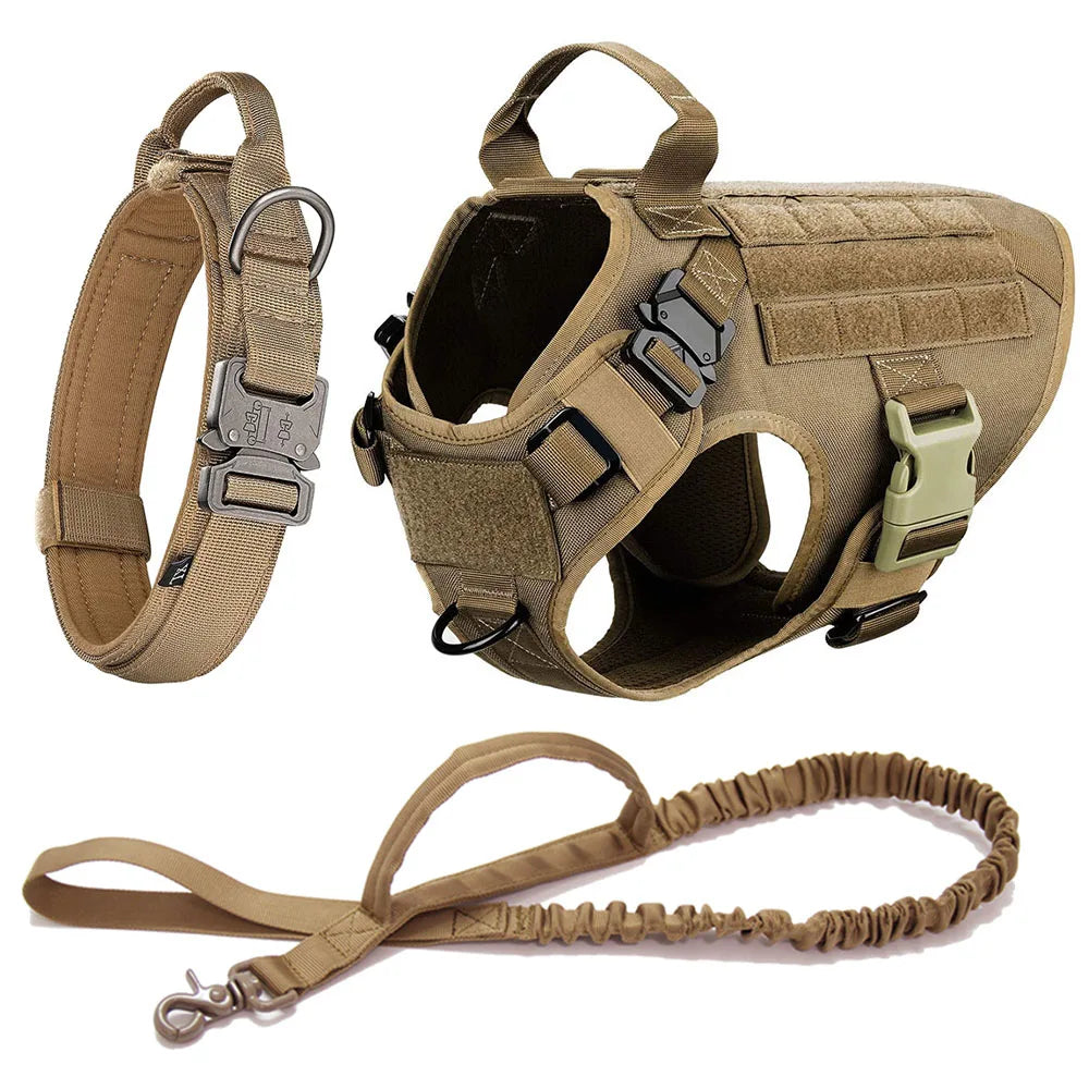 Heavy-Duty Tactical Pet Harness & Leash Set