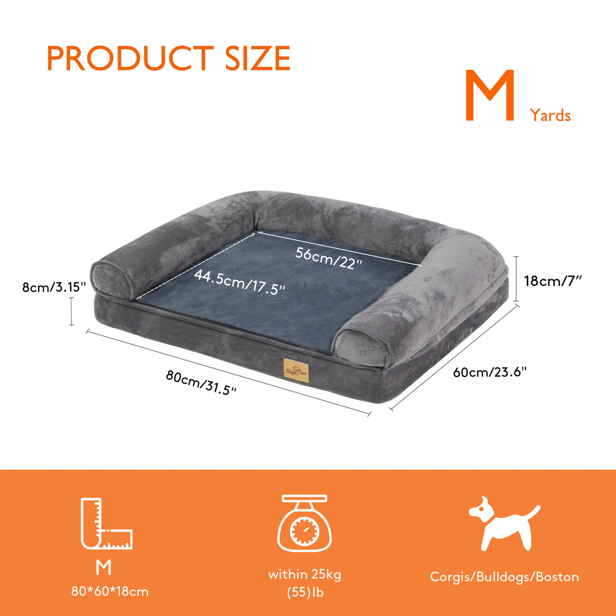 Orthopedic Pet Mattress & Dog Bed with Washable Cover