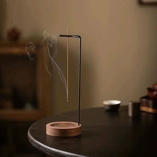 Wooden Upside-Down Incense Burner & Ash Tray