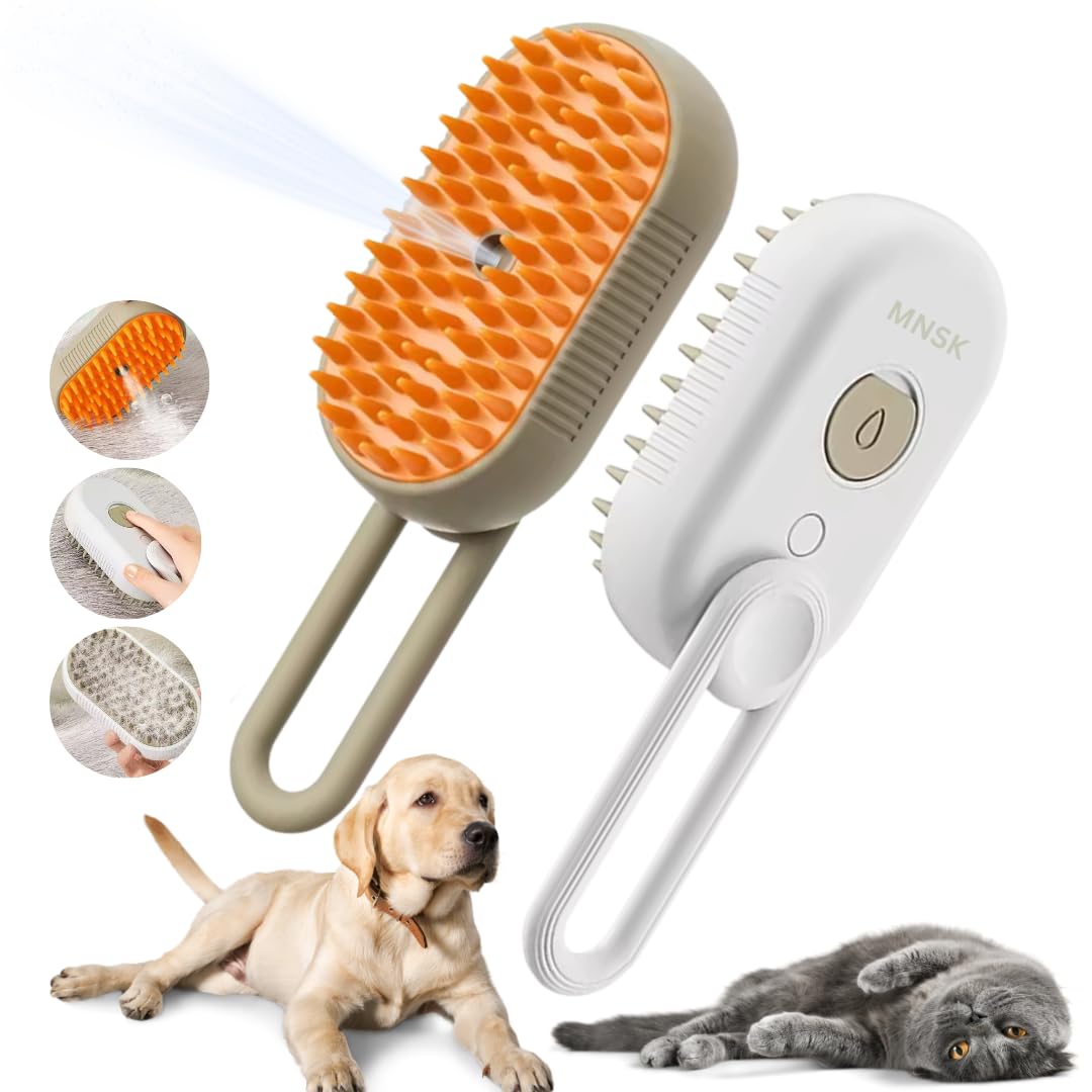 Pet Steam Spray Brush & Deshedder