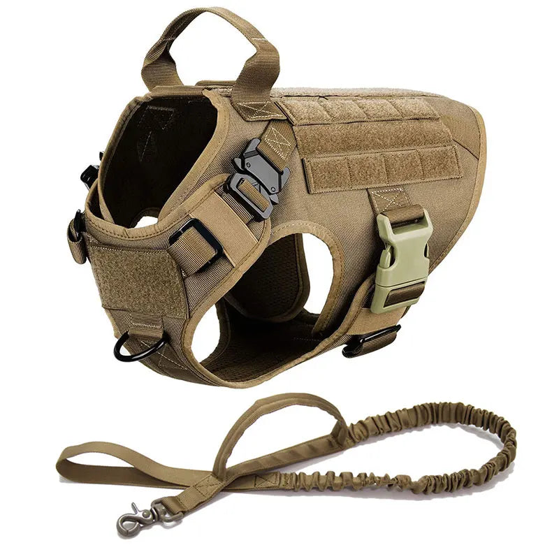 Heavy-Duty Tactical Pet Harness & Leash Set