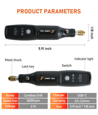 Mini USB Cordless Rotary Tool & Engraving Kit