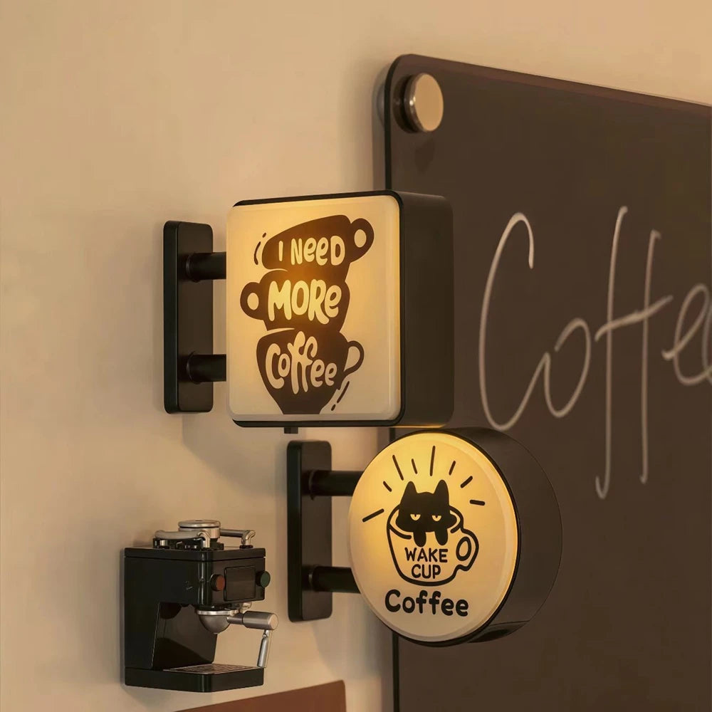 Mini LED Lightbox Fridge Magnet – Japanese Café Style