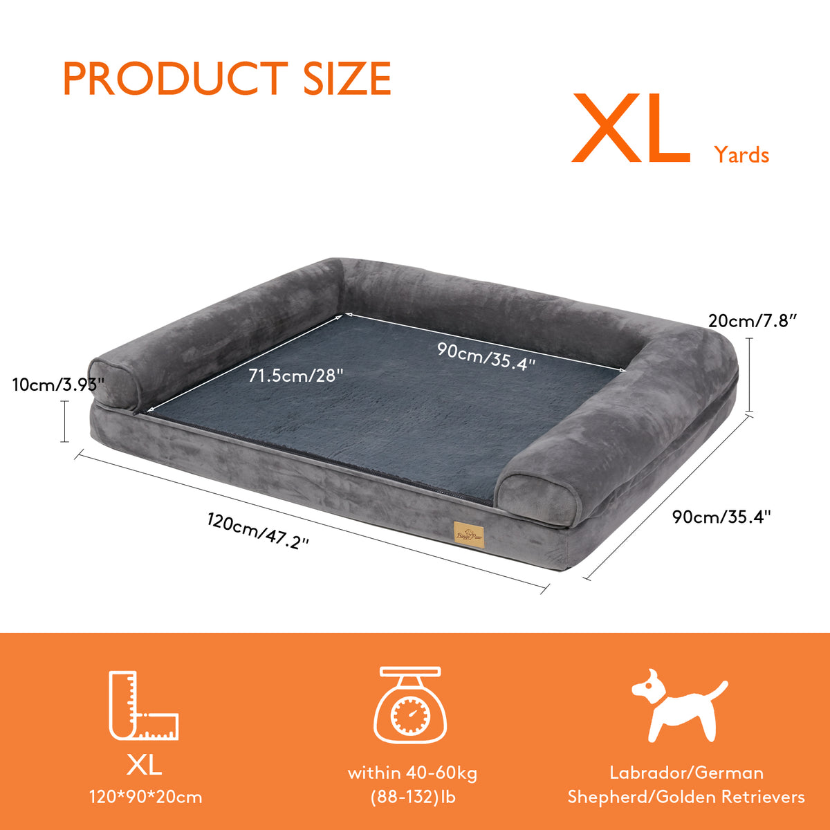 Orthopedic Pet Mattress & Dog Bed with Washable Cover