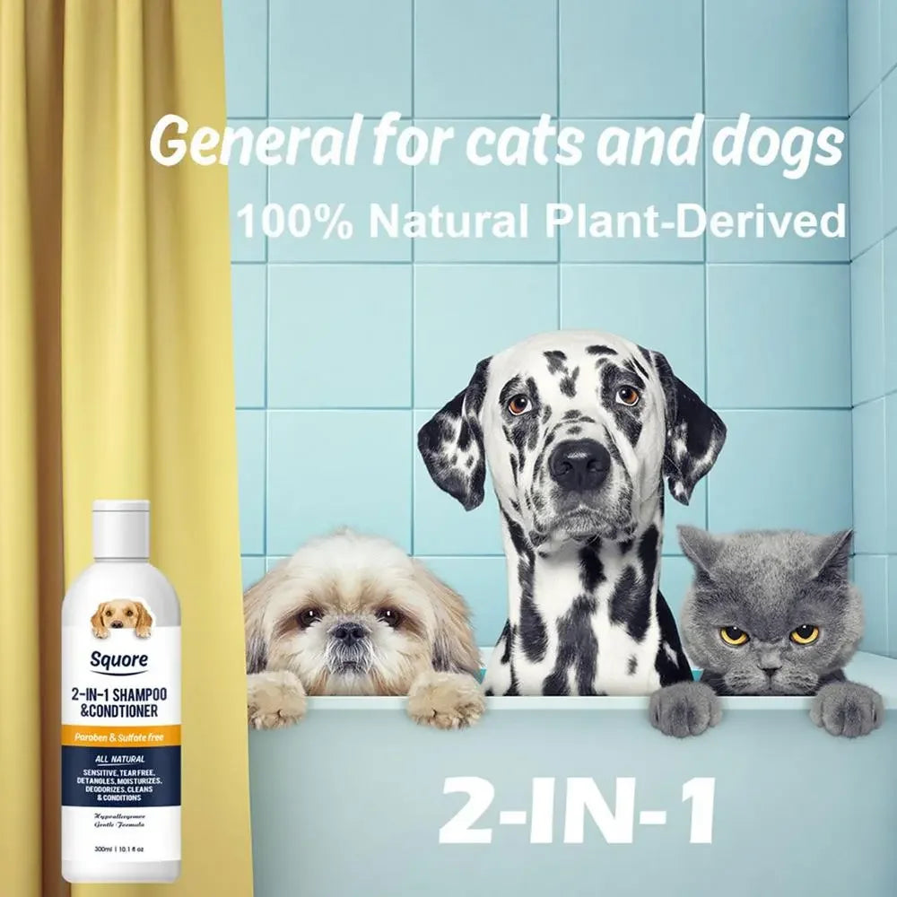2-in-1 Natural Pet Shampoo & Conditioner for Sensitive Skin