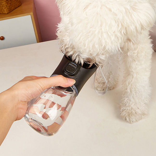 Portable Pet Water Bottle – Leak-Proof Travel Bowl (550ml)