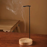 Wooden Upside-Down Incense Burner & Ash Tray