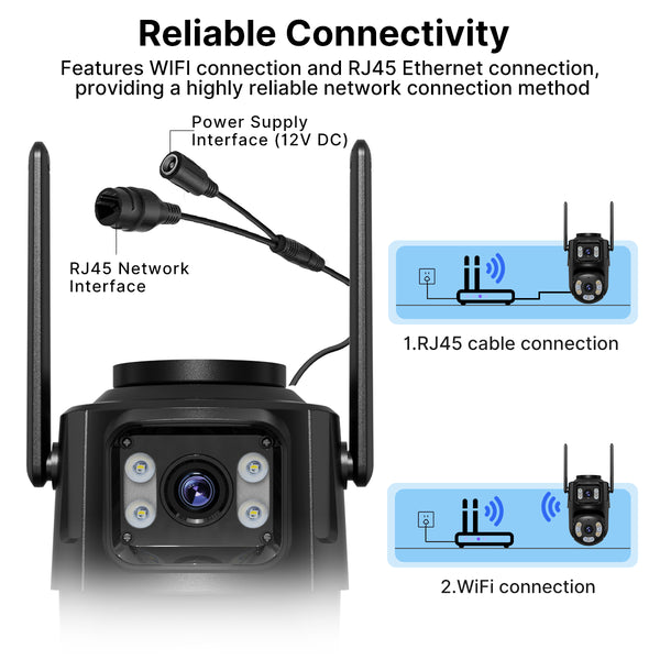 4K 8MP Outdoor Dual-Lens Security Camera