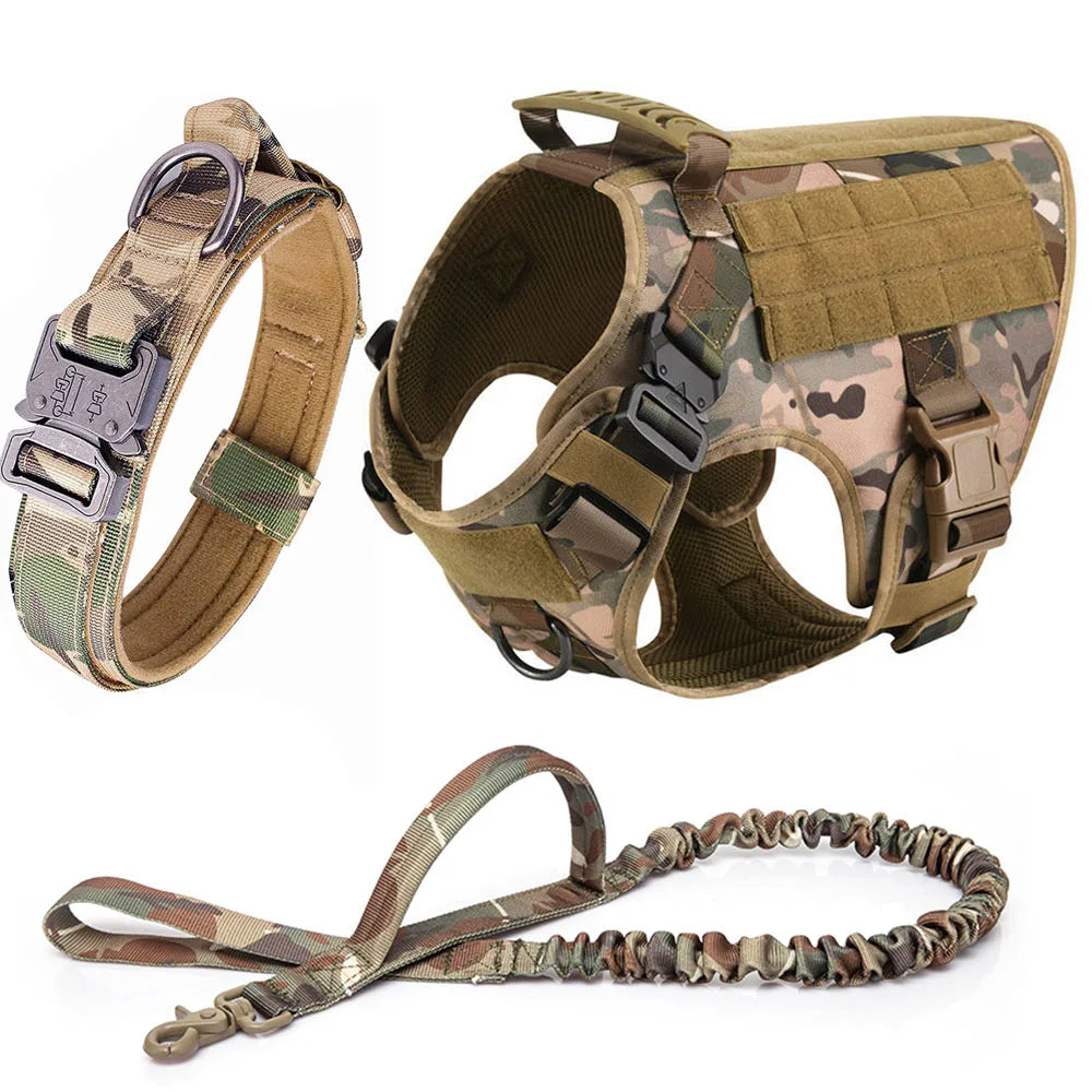 Heavy-Duty Tactical Pet Harness & Leash Set