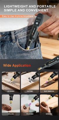 Mini USB Cordless Rotary Tool & Engraving Kit