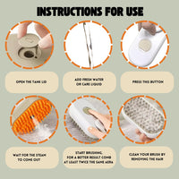 Pet Steam Spray Brush & Deshedder