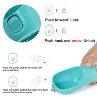 Portable Pet Water Bottle – Leak-Proof Travel Bowl (550ml)