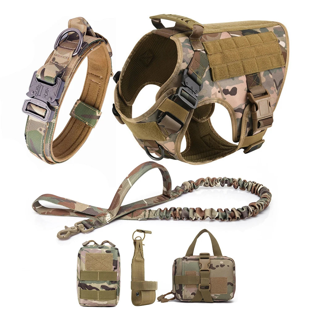 Heavy-Duty Tactical Pet Harness & Leash Set