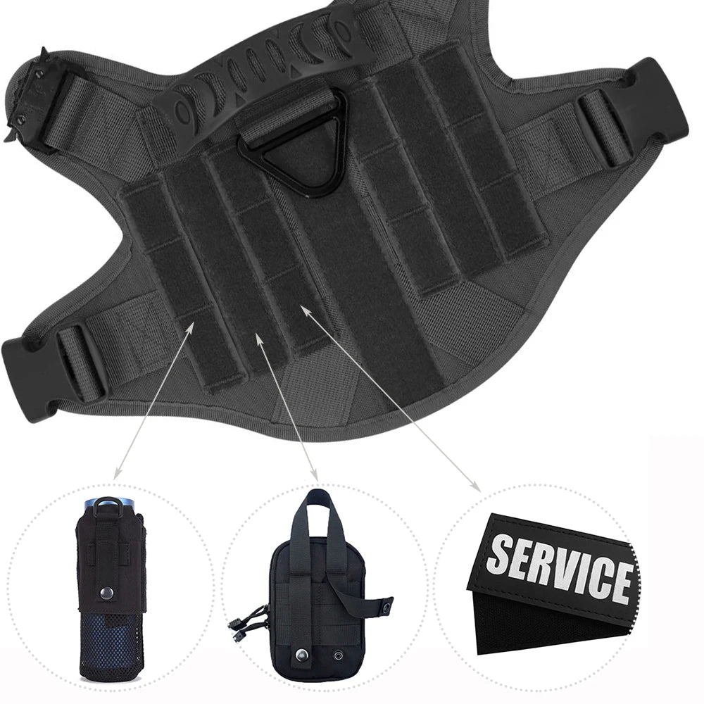 Heavy-Duty Tactical Pet Harness & Leash Set