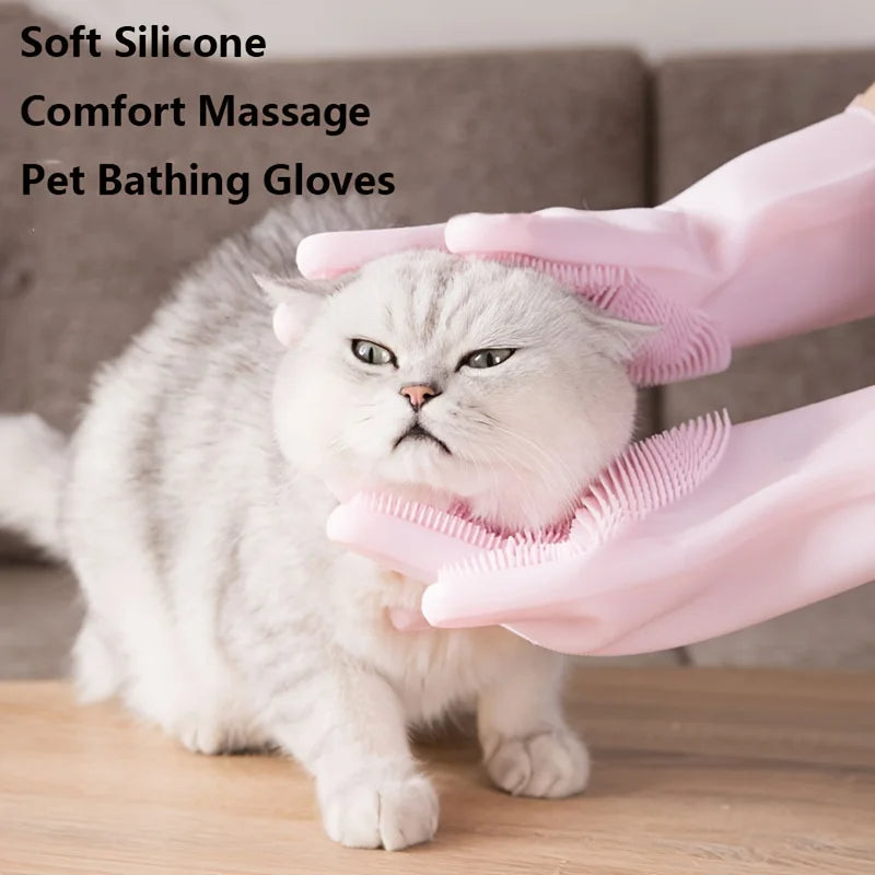 Soft Pet Grooming Deshedding Glove - Gentle Massage Brush