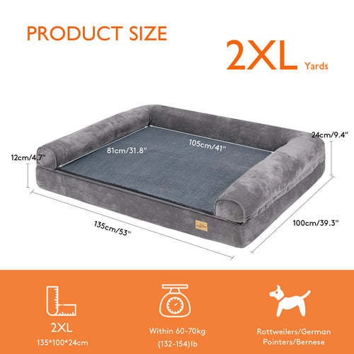 Orthopedic Pet Mattress & Dog Bed with Washable Cover