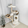 Multi-Tier Indoor Cat Tree Tower with Wicker Basket