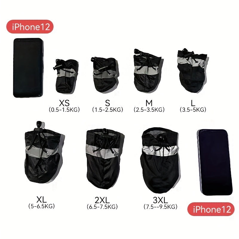 Water-Resistant Outdoor Dog Rain Boots (4 Pack)