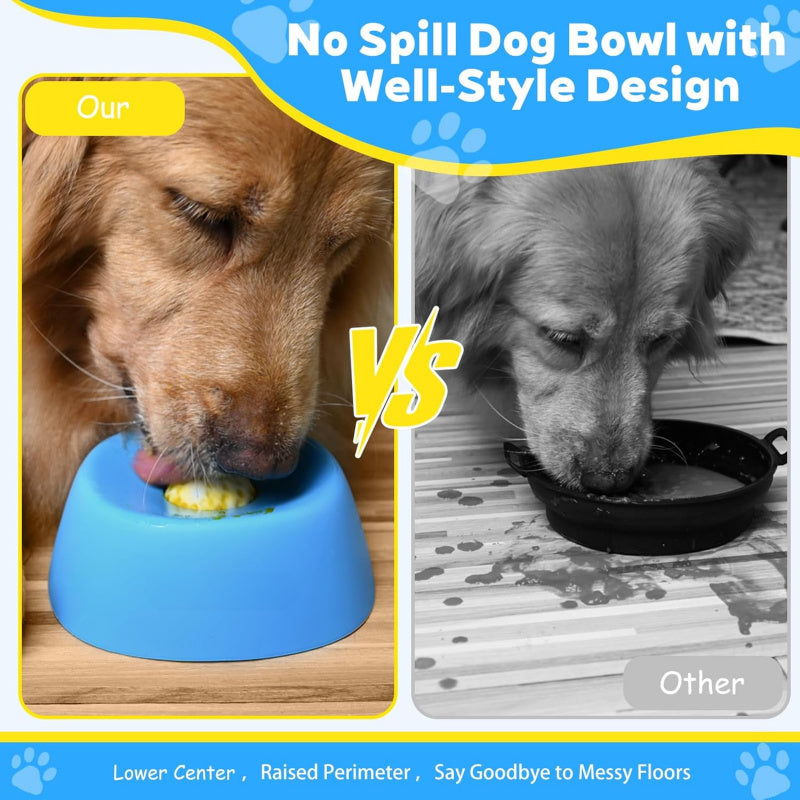 Slow Feeder Dog Bowl & Lick Mat Combo