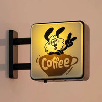 Mini LED Lightbox Fridge Magnet – Japanese Café Style