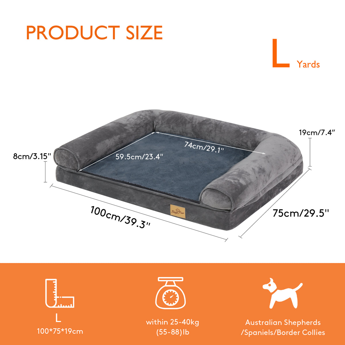 Orthopedic Pet Mattress & Dog Bed with Washable Cover