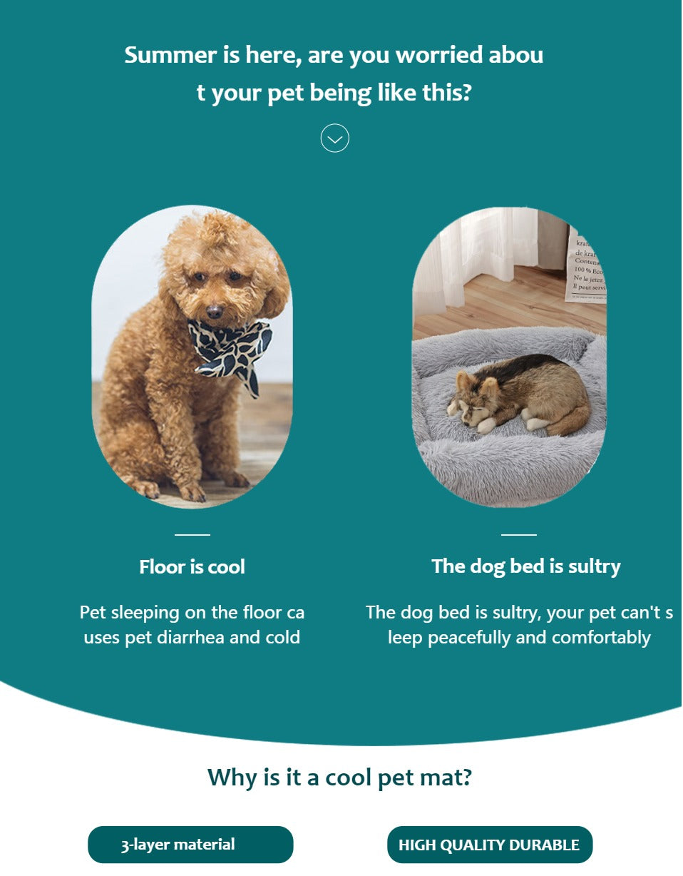 Extra Large Summer Pet Cooling Mat & Ice Blanket