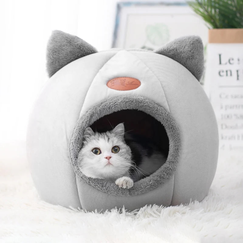 Anti-Anxiety Winter Igloo Cave Bed for Pets