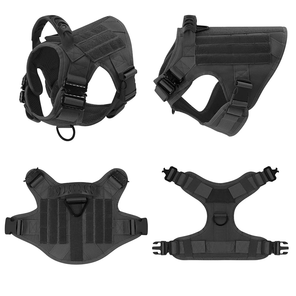 Heavy-Duty Tactical Pet Harness & Leash Set