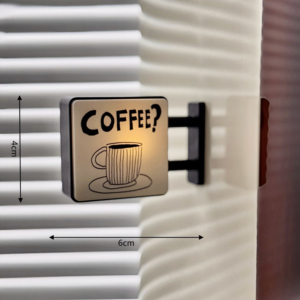 Mini LED Lightbox Fridge Magnet – Japanese Café Style