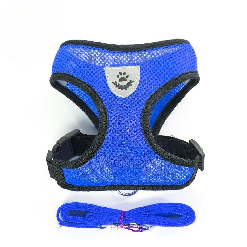 Adjustable Pet Harness & Lead Leash Set