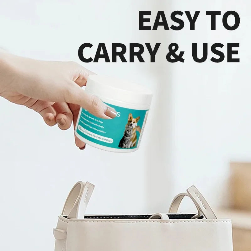 Gentle Pet Eye Wipes – Tear Stain & Dirt Remover