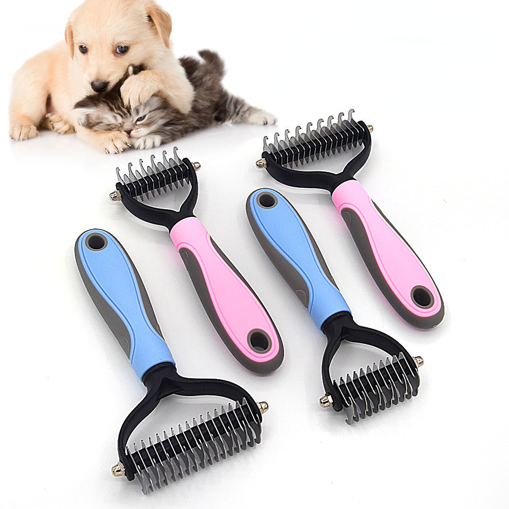 Professional Pet Deshedding Brush & Undercoat Rake