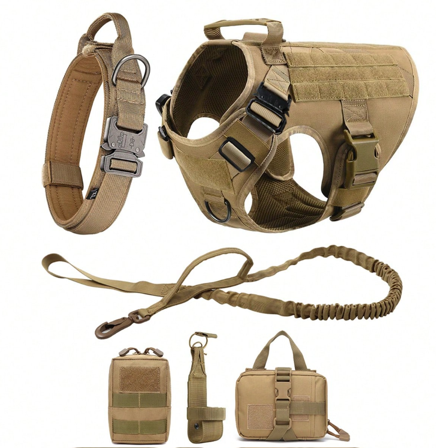 Heavy-Duty Tactical Pet Harness & Leash Set