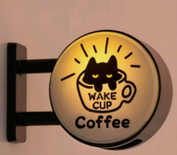 Mini LED Lightbox Fridge Magnet – Japanese Café Style