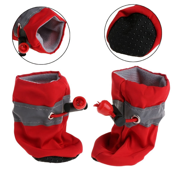 Water-Resistant Outdoor Dog Rain Boots (4 Pack)