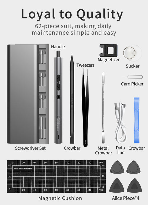 Rechargeable Electric Screwdriver Set for Phone & Watch Repair