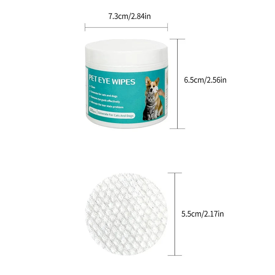Gentle Pet Eye Wipes – Tear Stain & Dirt Remover