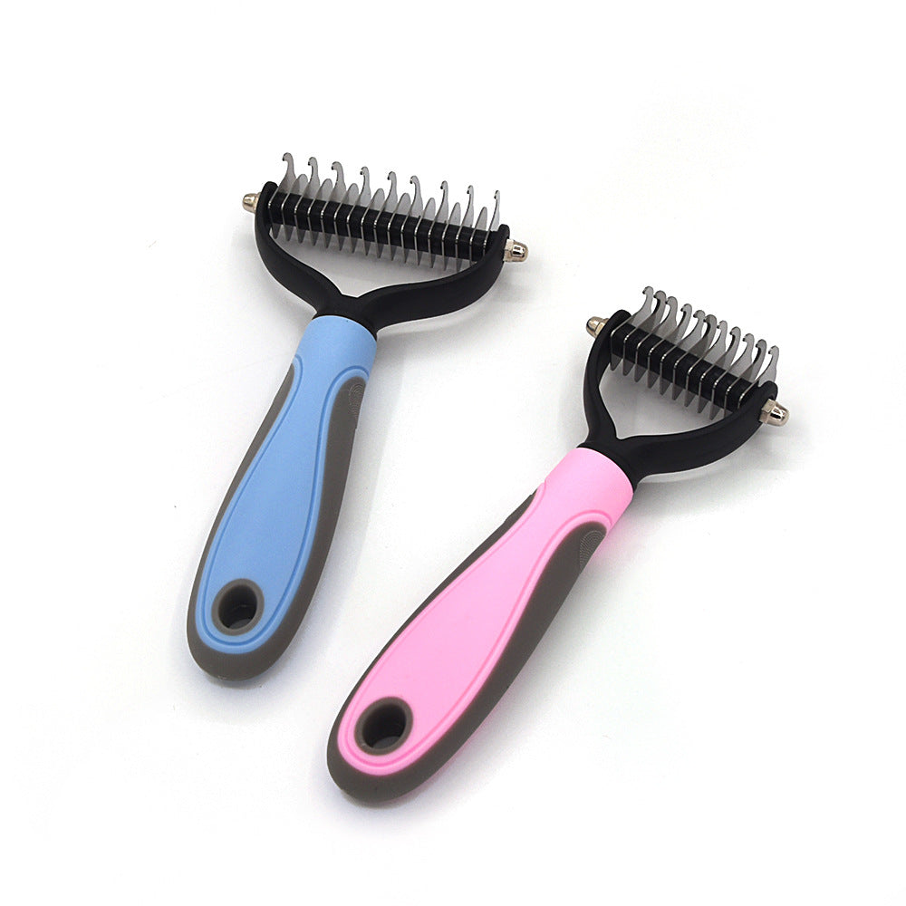 Professional Pet Deshedding Brush & Undercoat Rake