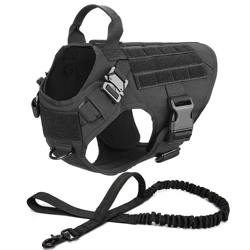Heavy-Duty Tactical Pet Harness & Leash Set