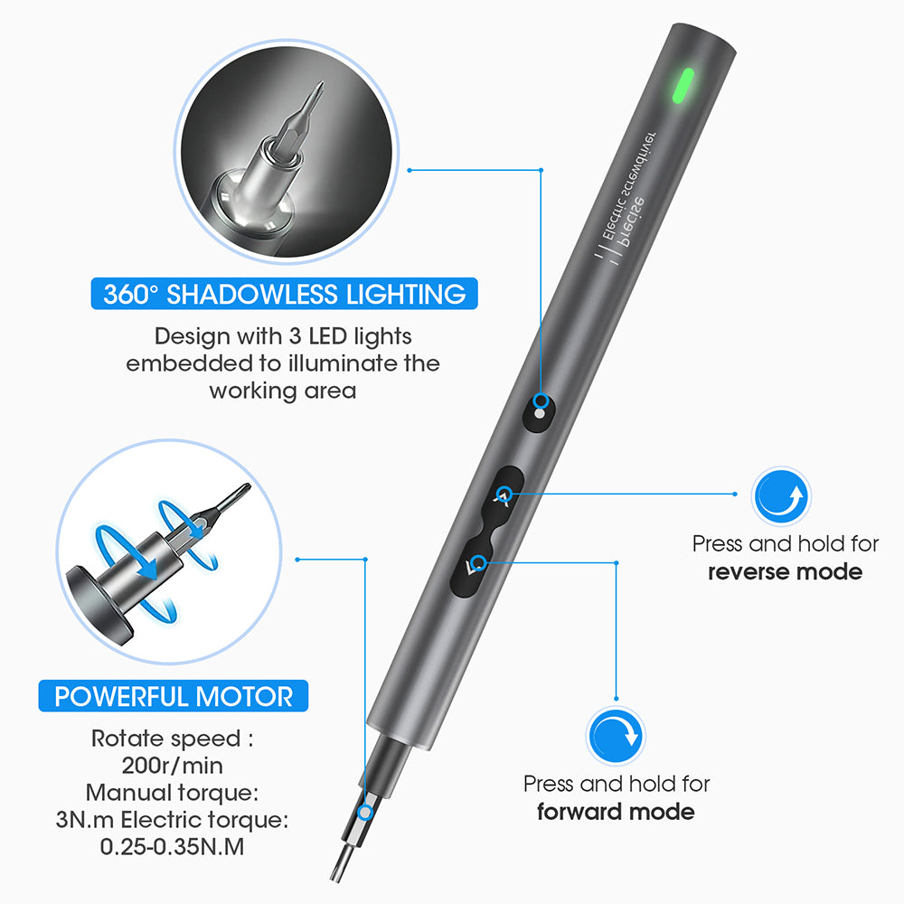 Rechargeable Electric Screwdriver Set for Phone & Watch Repair
