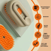 Pet Steam Spray Brush & Deshedder