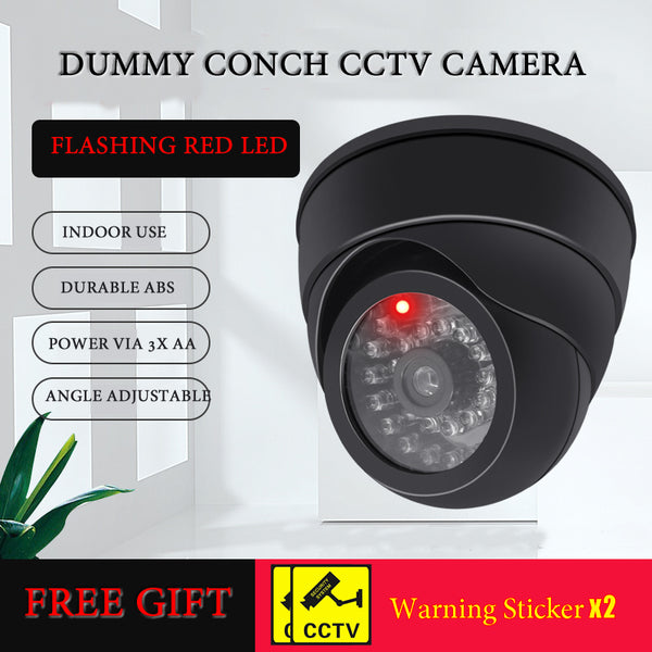 Fake CCTV Security Camera – Red Flashing LED Light