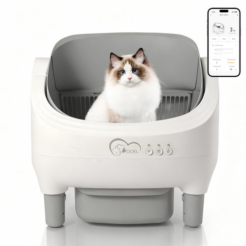 Smart Open-Top Self-Cleaning Cat Litter Box