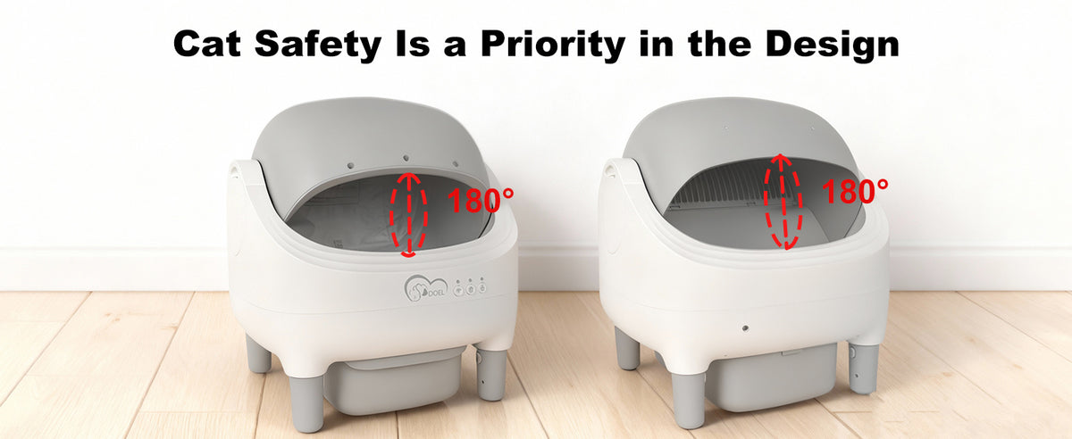 Smart Open-Top Self-Cleaning Cat Litter Box